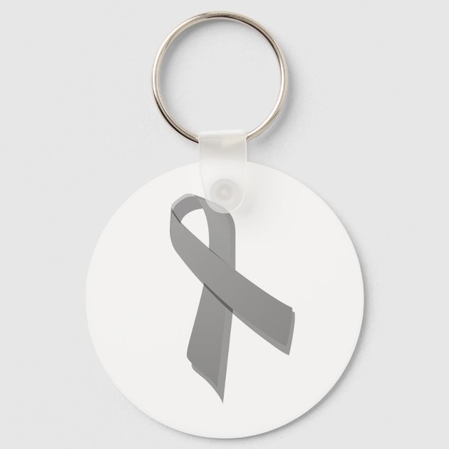 Chaveiro fita de conscientização da cinza (Frente)
