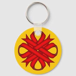 Chaveiro Fita de Trevo Vermelho por Kenneth Yoncich