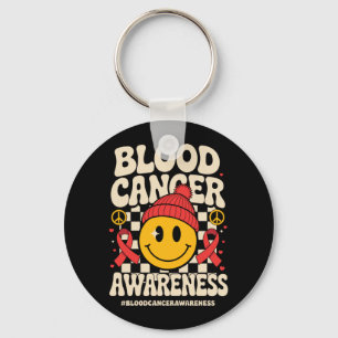 Chaveiro Fita Groovy Conscientização do Câncer de Sangue Câ