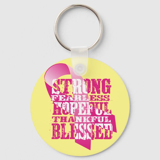 Chaveiro Fita Rosa - Afirmações (Frente)