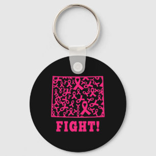 Chaveiro Fita Rosa Fita Wyoming Wing Estado Cancer Luta Con