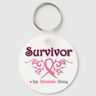 Chaveiro Fita tribal do sobrevivente do cancro da mama