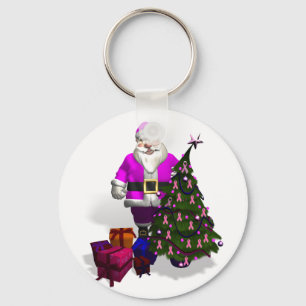 Chaveiro Fitas Rosa Santa Claus