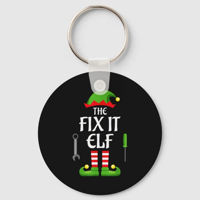 Chaveiro Fix It Elf Family Matching Group Christmas  (Frente)