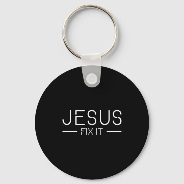 Chaveiro Fix It Jesus Funny Christian Fashion  (Frente)