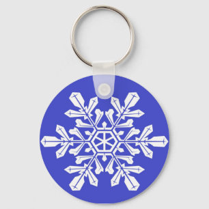Chaveiro Flaço de Neve Azul de Cadeia-Chave