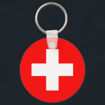 Chaveiro Flag of Switzerland<br><div class="desc">This is the authentic flag of Switzerland.</div>