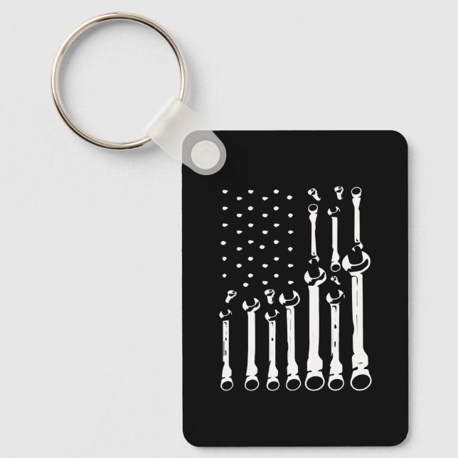 Chaveiro Flag Usa Mechanical Wrenches Americanas Para Mulhe (Frente)