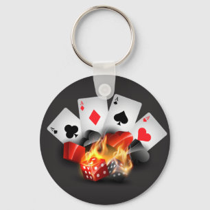 Chaveiro Flame Poker Casino Black