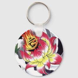 Chaveiro Flaming Lotus Lotus Style Japonês