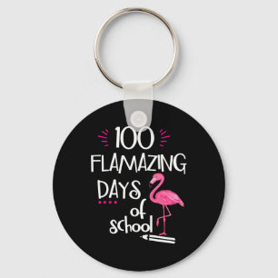 Chaveiro Flamingo 100 Dias Incríveis Da Escola 100º Dia De