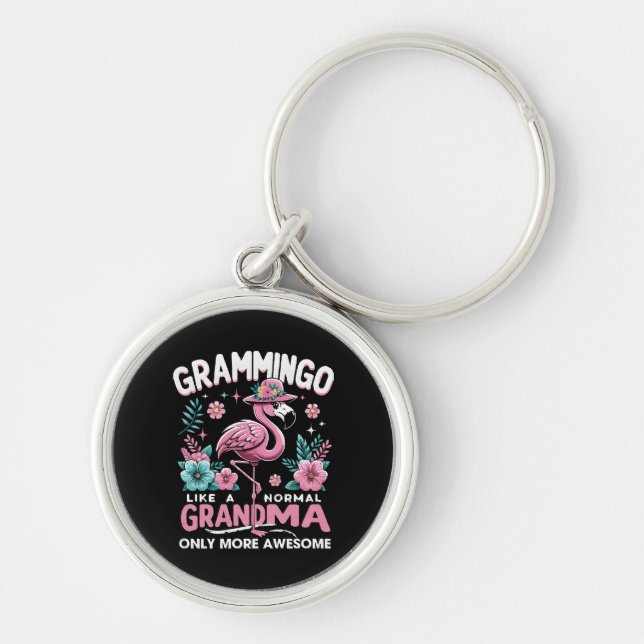 Chaveiro Flamingo Crepúsculo Tropical (Frente)