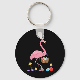 Chaveiro Flamingo de Páscoa bonito com Páscoa de Páscoa