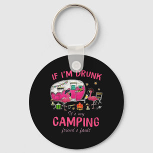 Chaveiro Flamingo Engraçado Se Eu Estiver Bêbado É culpa Do