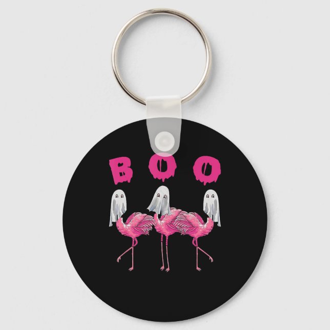 Chaveiro Flamingo | Fantasia de Halloween do Ghost Flamingo (Frente)