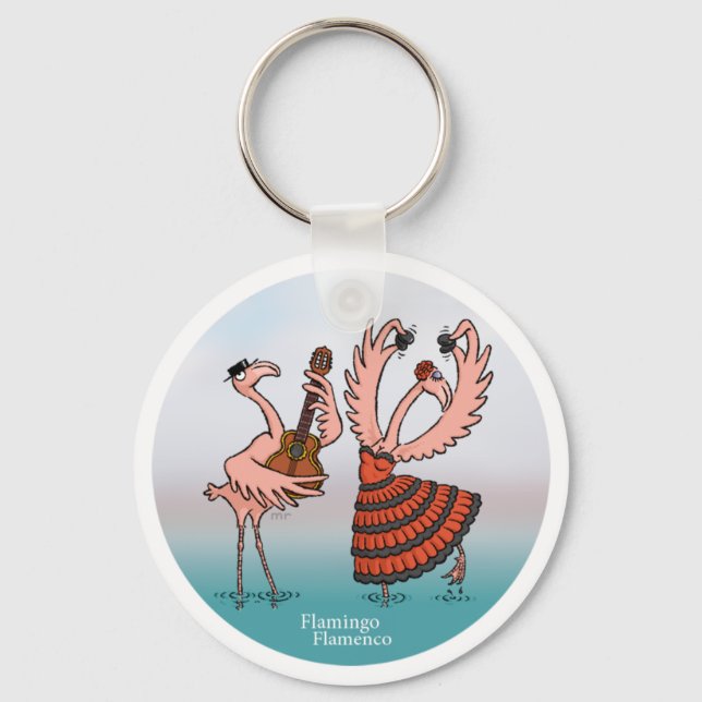 Chaveiro Flamingo Flamenco Keychain (Frente)