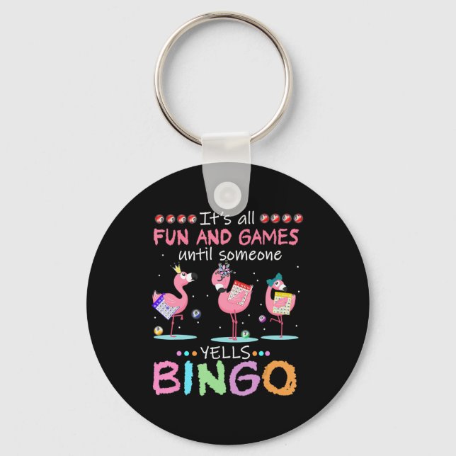 Chaveiro Flamingo | Flaming Bingo Funny (Frente)