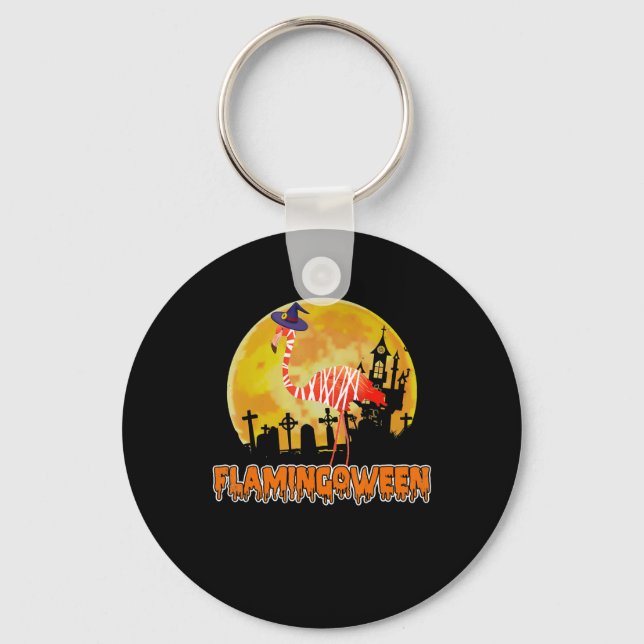 Chaveiro Flamingo | Flamingobetween Funny Witness Halloween (Frente)