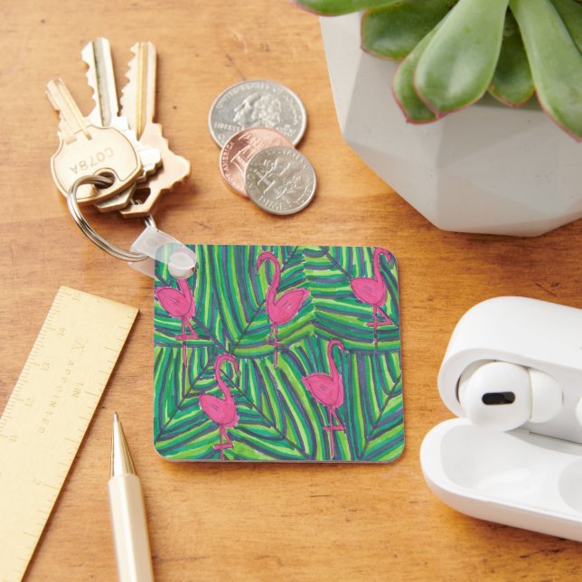 Chaveiro Flamingo Jungle Vibe (Mesa)