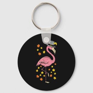 Chaveiro Flamingo Peregrino Engraçado Dia de Ação de Graças