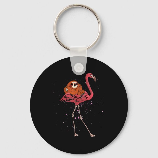 Chaveiro Flamingo |Presentes de Amante de os animais de Lam (Frente)