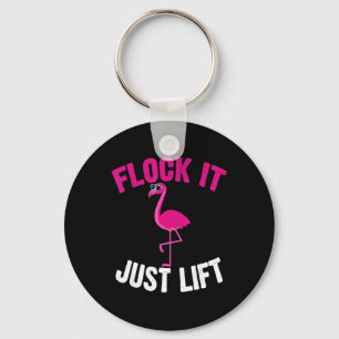Chaveiro Flamingo Relógio de Levantamento de Peso Flaming