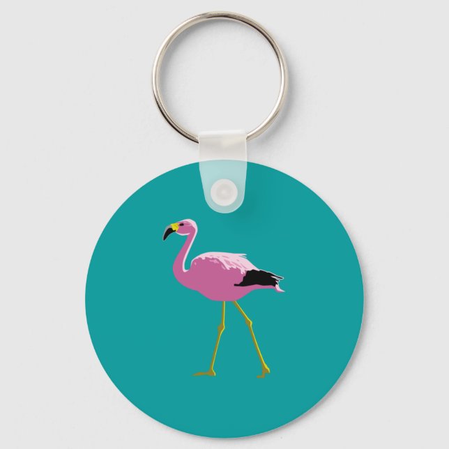 Chaveiro Flamingo Rosa (Frente)