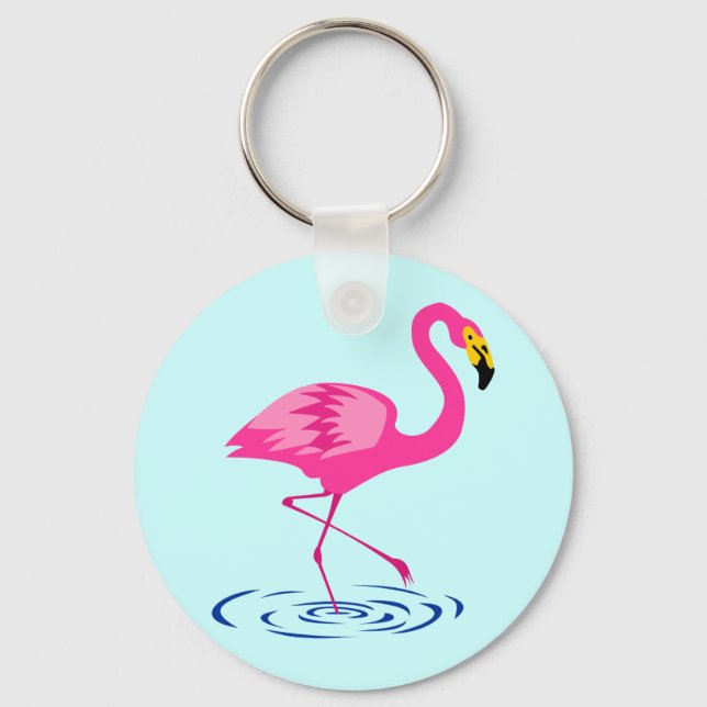 Chaveiro Flamingo Rosa (Frente)