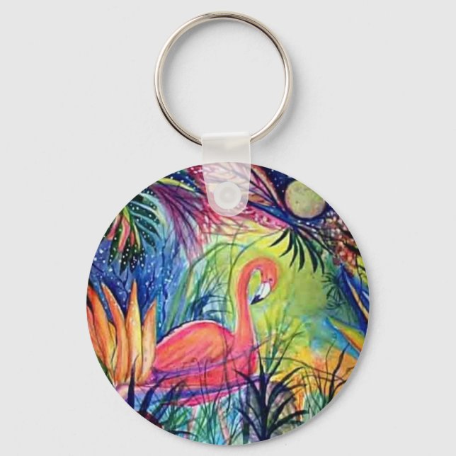Chaveiro Flamingo Rosa (Frente)