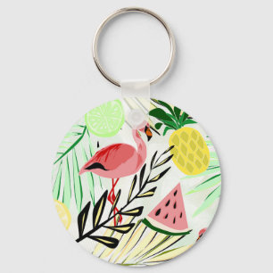 Chaveiro Flamingo rosa, fruta