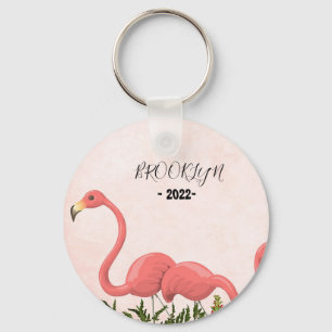 Chaveiro Flamingo Rosa Moderno