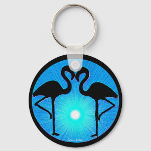 Chaveiro Flamingo Silhouette Key Chain