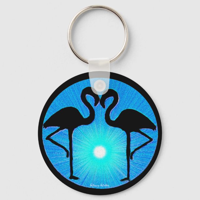 Chaveiro Flamingo Silhouette Key Chain (Frente)