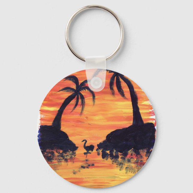 Chaveiro Flamingo Sunset (Frente)
