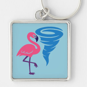 Chaveiro Flamingo Tornado Bold Modern Graphic Art