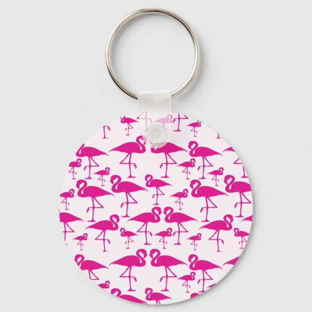 Chaveiro Flamingos cor-de-rosa (Frente)