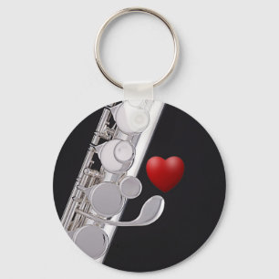 Chaveiro Flauta ou anel chave ou Keyring do Flutist