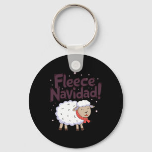 Chaveiro Fleece Navidad Natal Divertido Ovelha Festivo