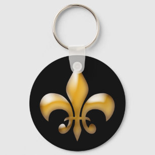Chaveiro Fleur de Lis Black e Ouro Yellow
