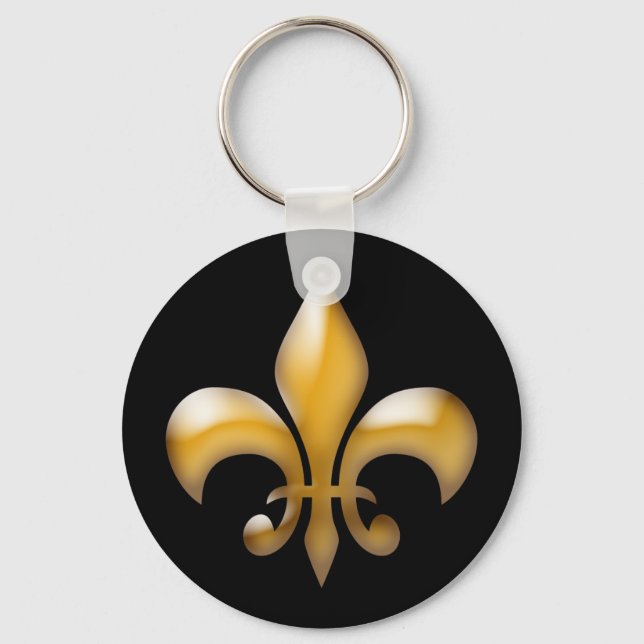 Chaveiro Fleur de Lis Black e Ouro Yellow (Frente)