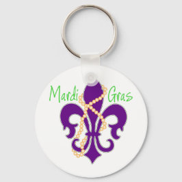 Chaveiro Fleur De Lis com miçangas