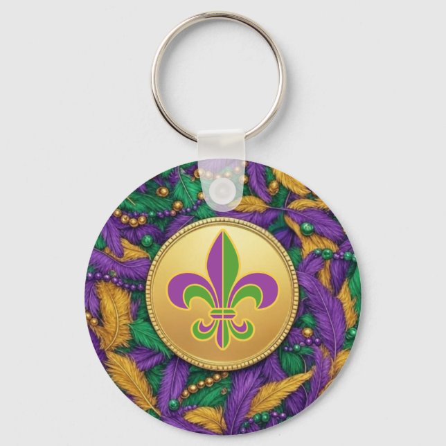 Chaveiro Fleur de lis do Mardi Gras (Frente)