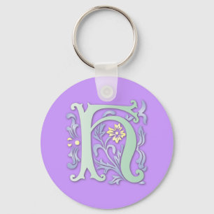 Chaveiro Fleur-de-lis H Monograma