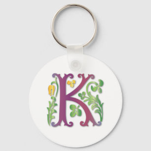 Chaveiro Fleur-de-lis K Monograma