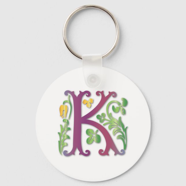 Chaveiro Fleur-de-lis K Monograma (Frente)