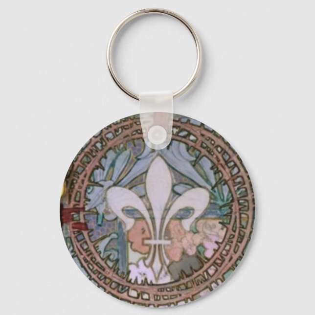 Chaveiro Fleur de lys - Mucha - Maude Adams como Joana d'Ar (Frente)