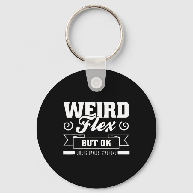 Chaveiro Flex Mas Ok Ehlers Danlos Black White Zebra Stri (Frente)