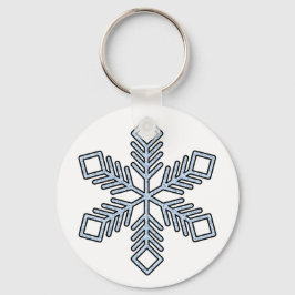Chaveiro Floco de Neve Brilhante - Ramos Azul Bebê