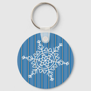 Chaveiro Floco de neve divertido e Rico