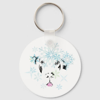 Chaveiro floco de neve Great Dane temático de inverno
